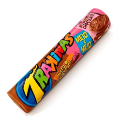 Biscoito Trakinas Meio a Meio - Sabor Chocolate e Morango - Pacote 154g - Kraft Foods